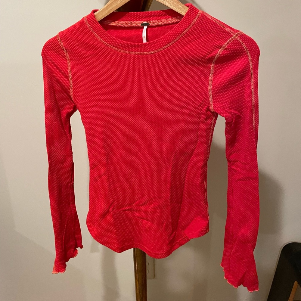 Free people long sleeve red size XS